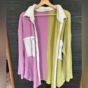 Terry cloth button up